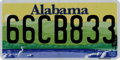 AL license plate 66CB833