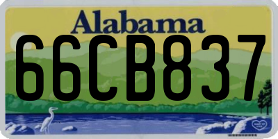 AL license plate 66CB837