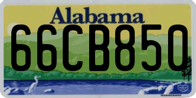 AL license plate 66CB850