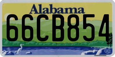 AL license plate 66CB854