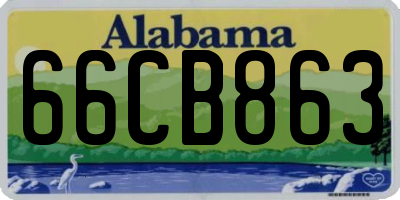 AL license plate 66CB863