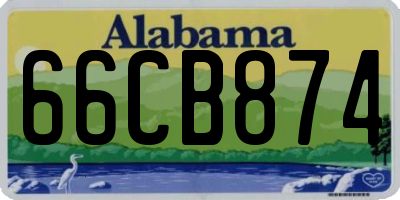 AL license plate 66CB874