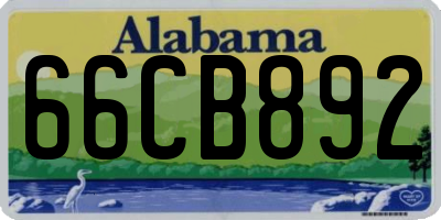 AL license plate 66CB892