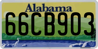 AL license plate 66CB903