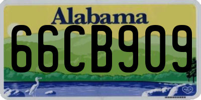 AL license plate 66CB909