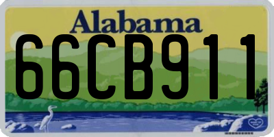AL license plate 66CB911