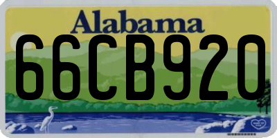 AL license plate 66CB920