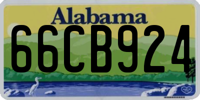 AL license plate 66CB924