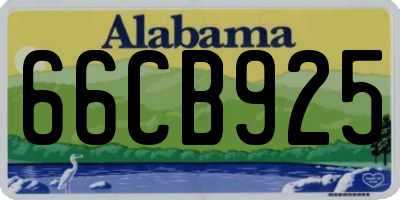 AL license plate 66CB925