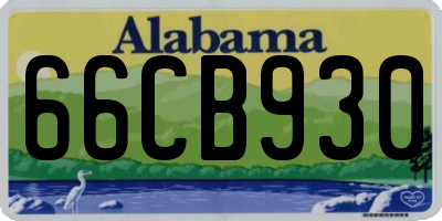 AL license plate 66CB930
