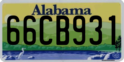 AL license plate 66CB931