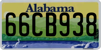 AL license plate 66CB938