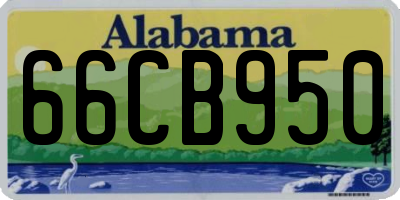 AL license plate 66CB950