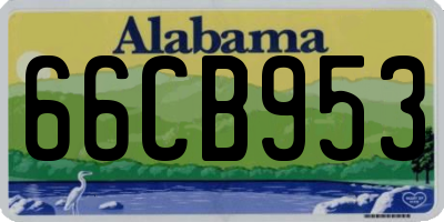 AL license plate 66CB953