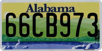 AL license plate 66CB973