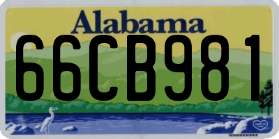 AL license plate 66CB981