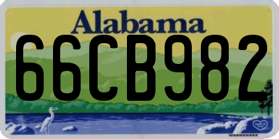 AL license plate 66CB982