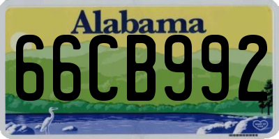 AL license plate 66CB992