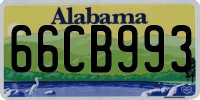 AL license plate 66CB993