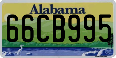 AL license plate 66CB995