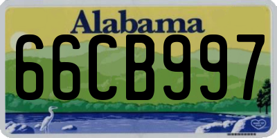 AL license plate 66CB997