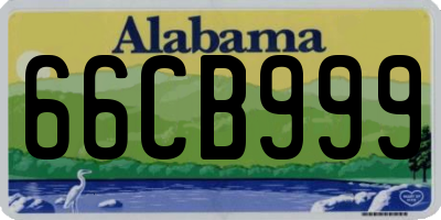 AL license plate 66CB999