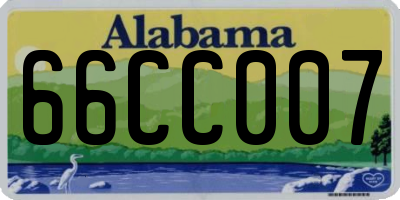 AL license plate 66CC007