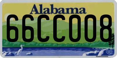 AL license plate 66CC008