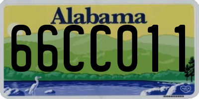 AL license plate 66CC011