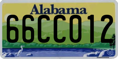AL license plate 66CC012