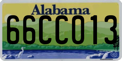 AL license plate 66CC013
