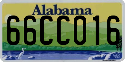 AL license plate 66CC016