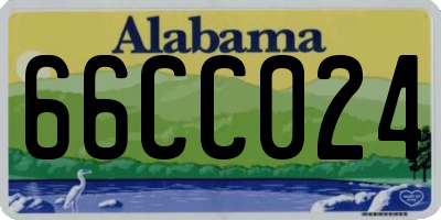 AL license plate 66CC024