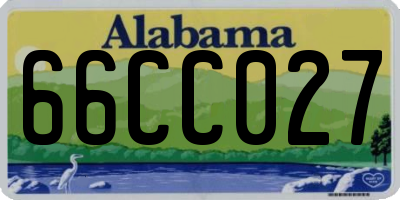 AL license plate 66CC027