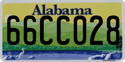 AL license plate 66CC028