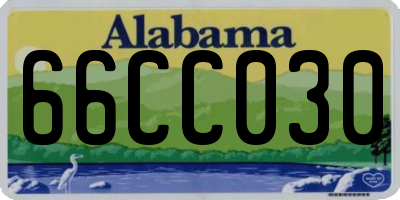 AL license plate 66CC030