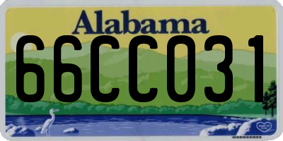 AL license plate 66CC031