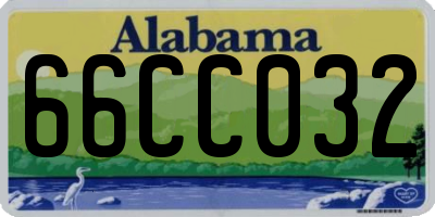 AL license plate 66CC032
