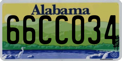 AL license plate 66CC034