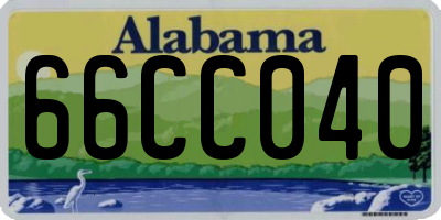 AL license plate 66CC040