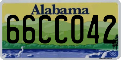 AL license plate 66CC042