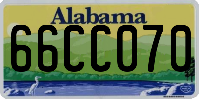 AL license plate 66CC070