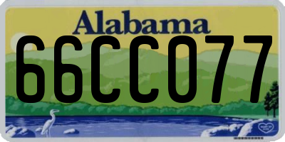 AL license plate 66CC077