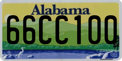 AL license plate 66CC100