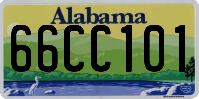 AL license plate 66CC101