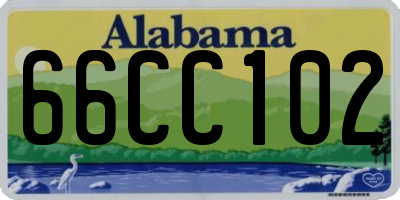 AL license plate 66CC102