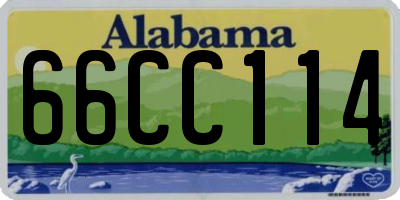 AL license plate 66CC114