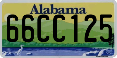 AL license plate 66CC125