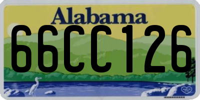 AL license plate 66CC126