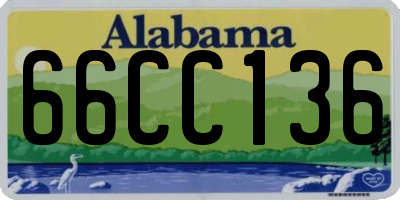 AL license plate 66CC136